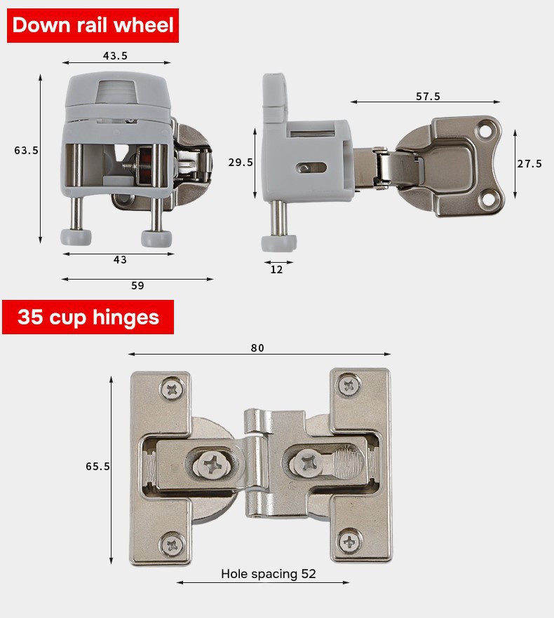 Temax Wardrobe folding sliding door system TM037 Temax Wardrobe folding sliding door system TM037